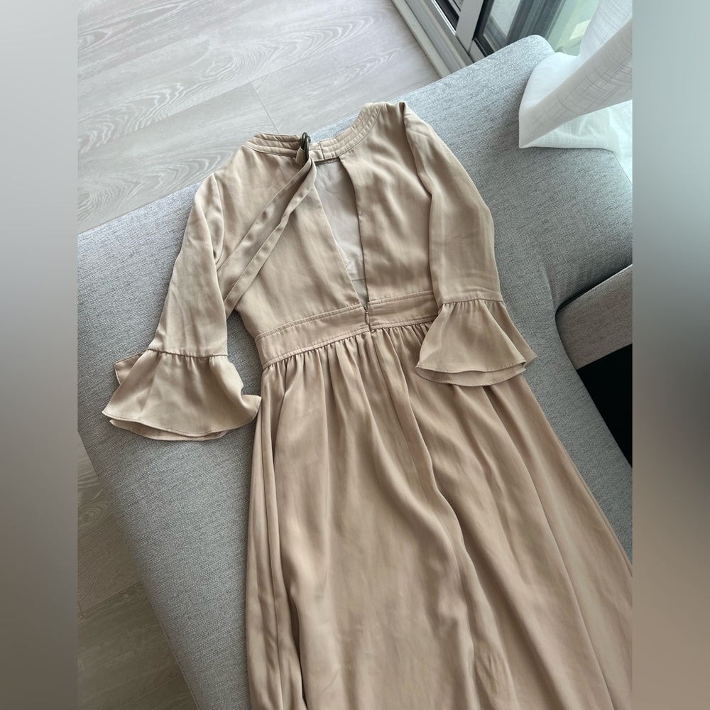 Elegant Tan Women's Dress